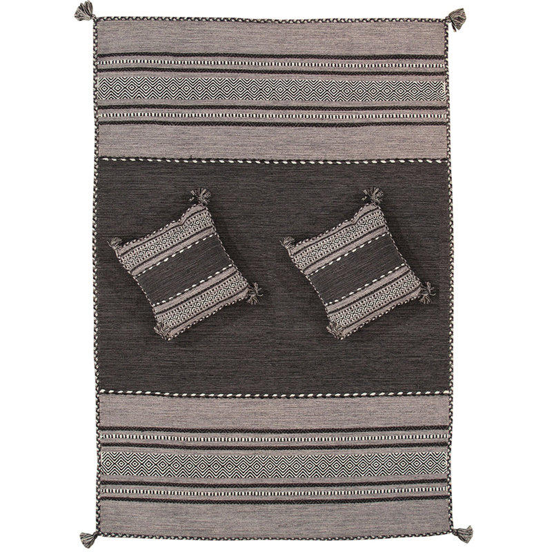 Tapis gris Kilim, Rectangle 8 pi x 10 pi