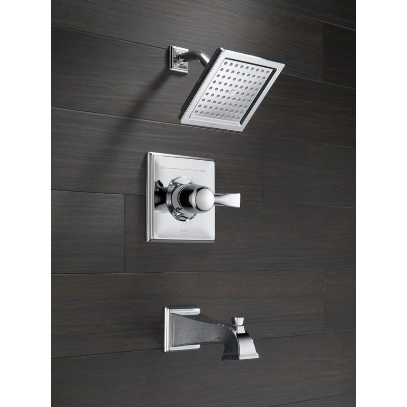Dryden Pressure-Balanced Tub and Shower Faucet with Monitor, Chrome