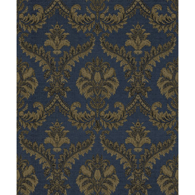 Traditional Damask Design Embossed Satin 10m x 53cm Wallpaper Roll