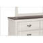 Commode à six tiroirs de style campagnard avec finition beige et rangement spacieux, fabrication en bois massif durable pour les chambres rustiques