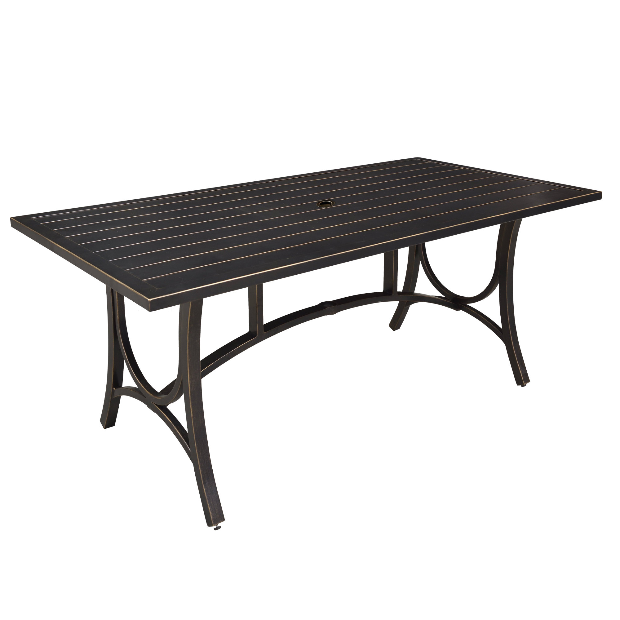 Canora Grey Cadeidra Metal Outdoor Table Wayfair