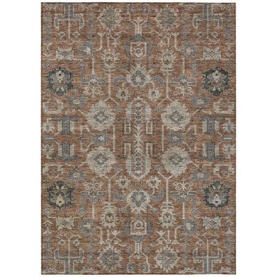 Myda Indoor/Outdoor Area Rug with Non-Slip Backing