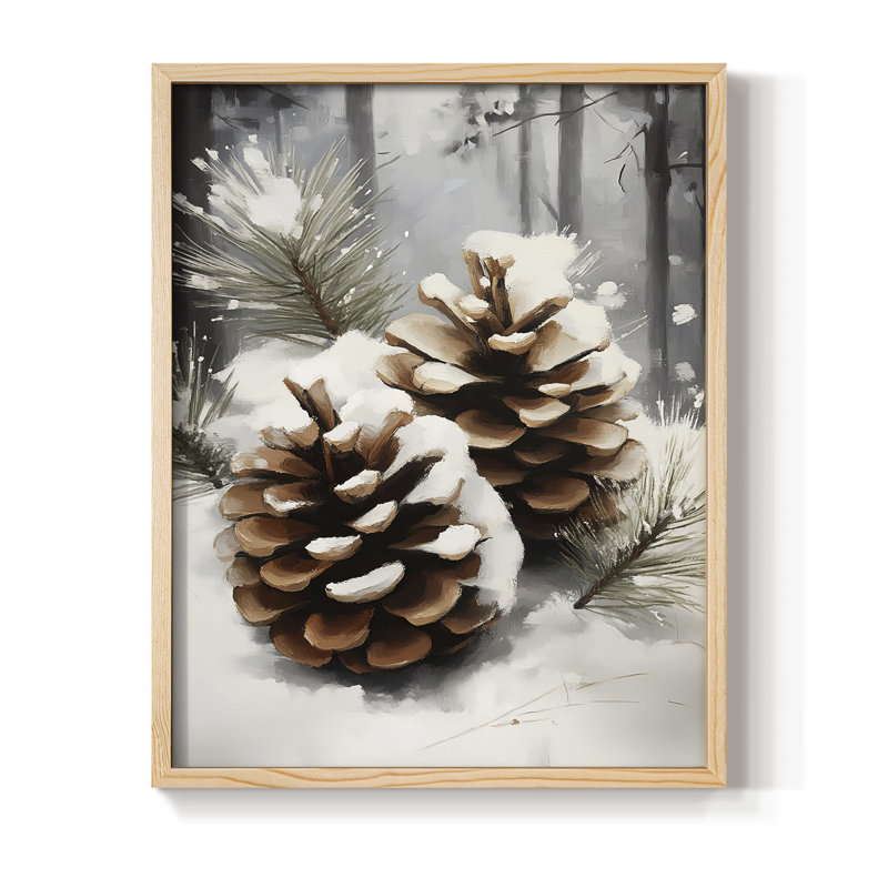 Art des Fêtes de Noël - série 2 - CCXIX, reproduction encadrée - bois massif, H 11 po x l 9 po, Naturel