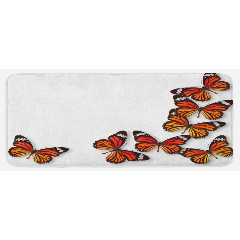 Tapis de cuisine papillons