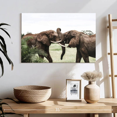 Brampt jouant des éléphants