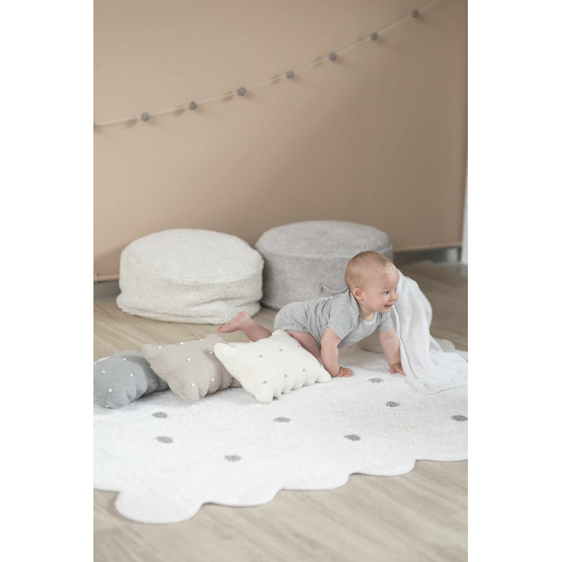 Biscuit Lumbar Pillow Cover & Insert, Ivory