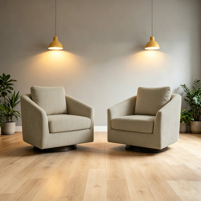 Chenille Swivel Accent Chair