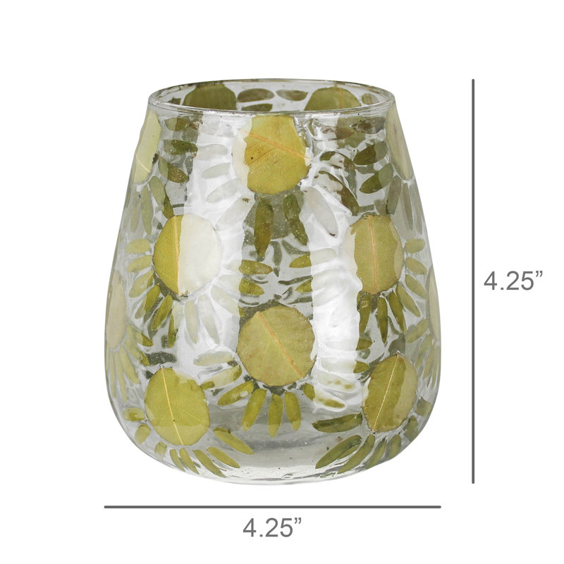 Enamel Leaf Pattern Hurricane - Sm