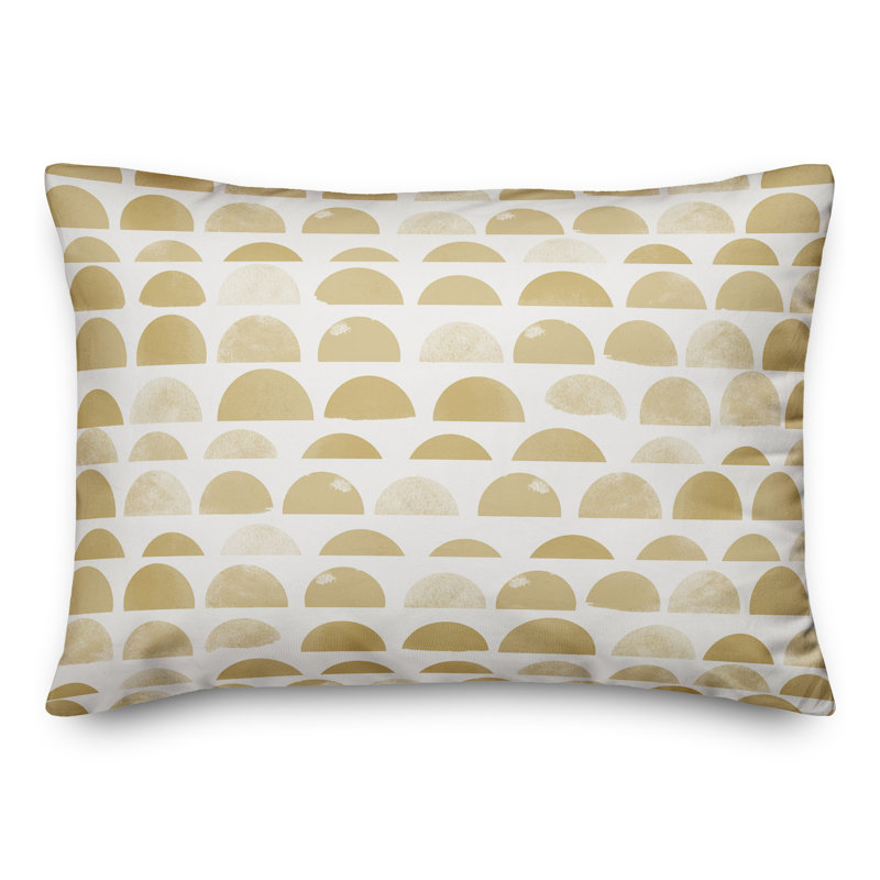 Abstract Outdoor Throw Pillow, Yellow