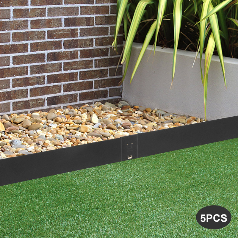 Bordure de jardin, Noir, H 4,6 po x l 39 po