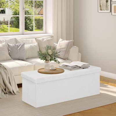 Prathana Fleece Upholstered Storage Bench