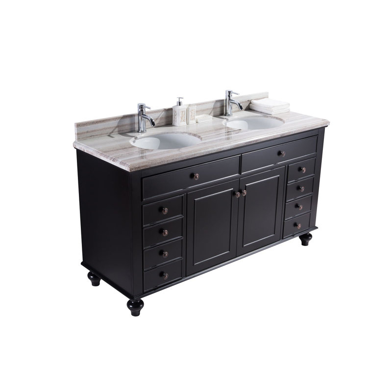 Ensemble de meuble-lavabo double 62 po Woodland