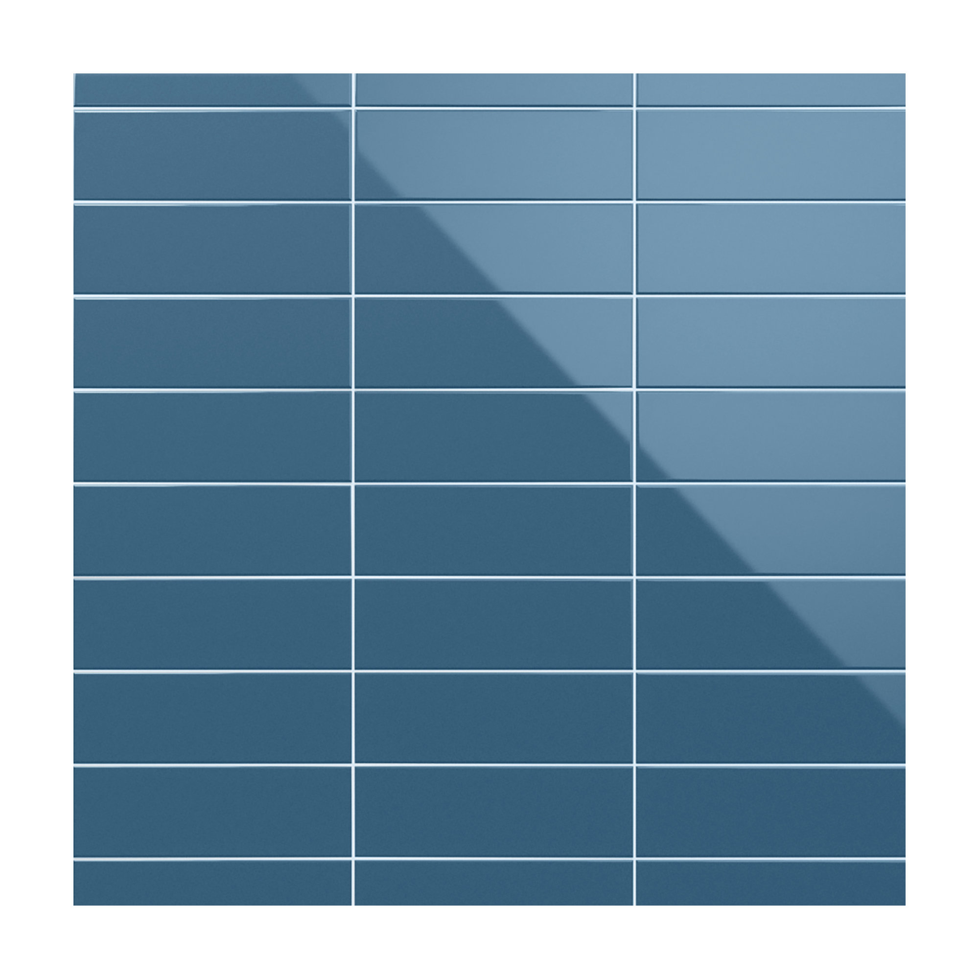 Remington 3.93 in. x 11.81 in. Polished Porcelain Subway Wall Tile (13.55 Sq. Ft. / Case), Blue