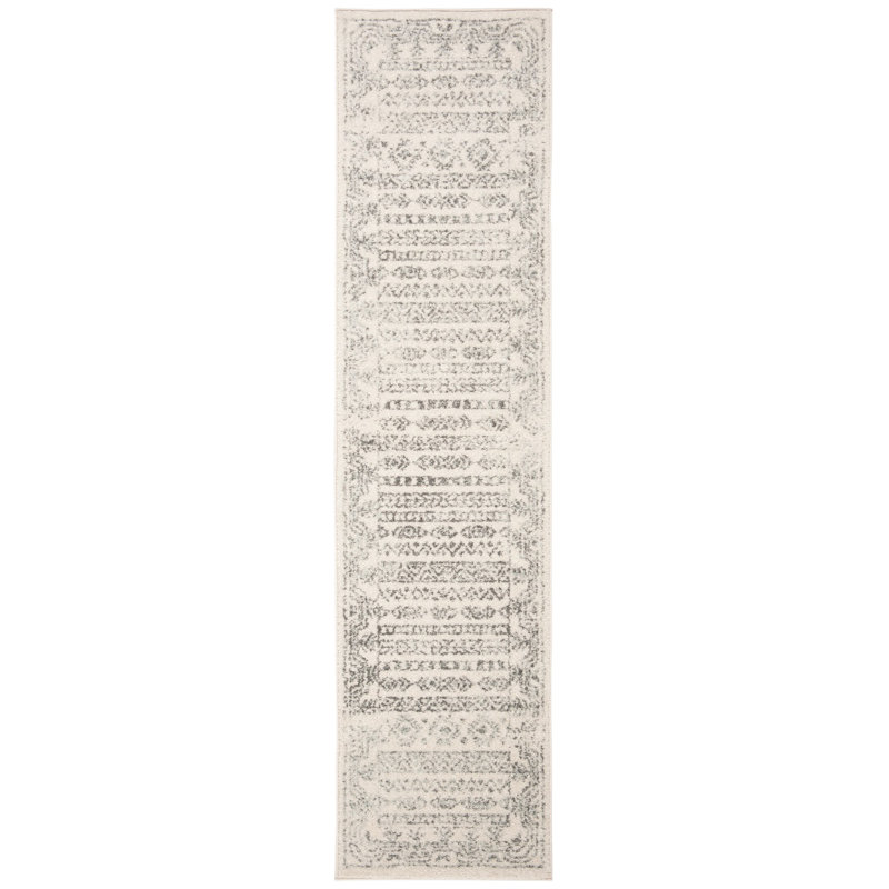 Tapis ivoire / gris Blackhill Southwestern, Tapis de couloir 2 pi x 11 pi