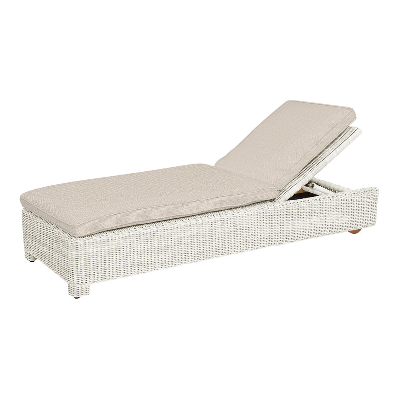 Sag Harbor Outdoor Chaise Lounge, Demo Putty, Sag Harbor Classic White