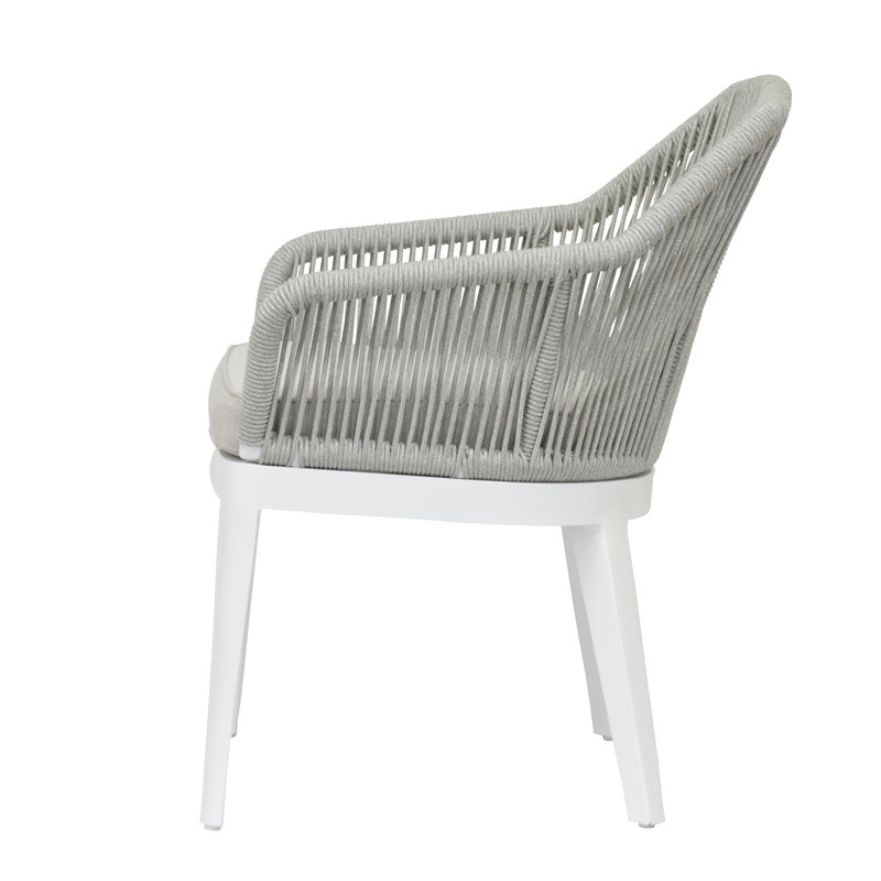 Miami Outdoor Dining Armchair, Echo Ash Sunbrella®