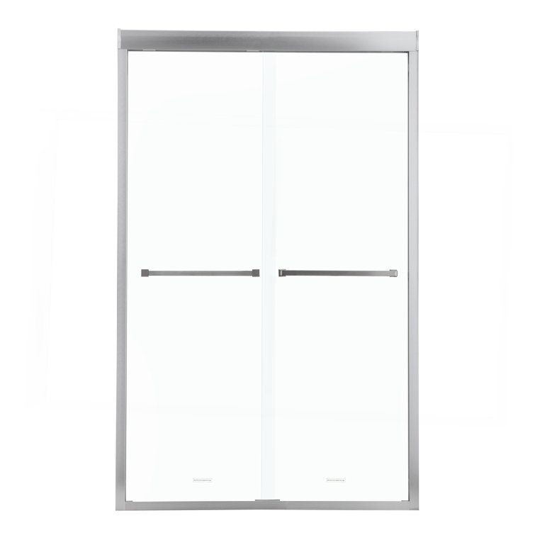 Shower Door 48" W X 76"H Semi-Frameless Bypass Sliding Shower Enclosure