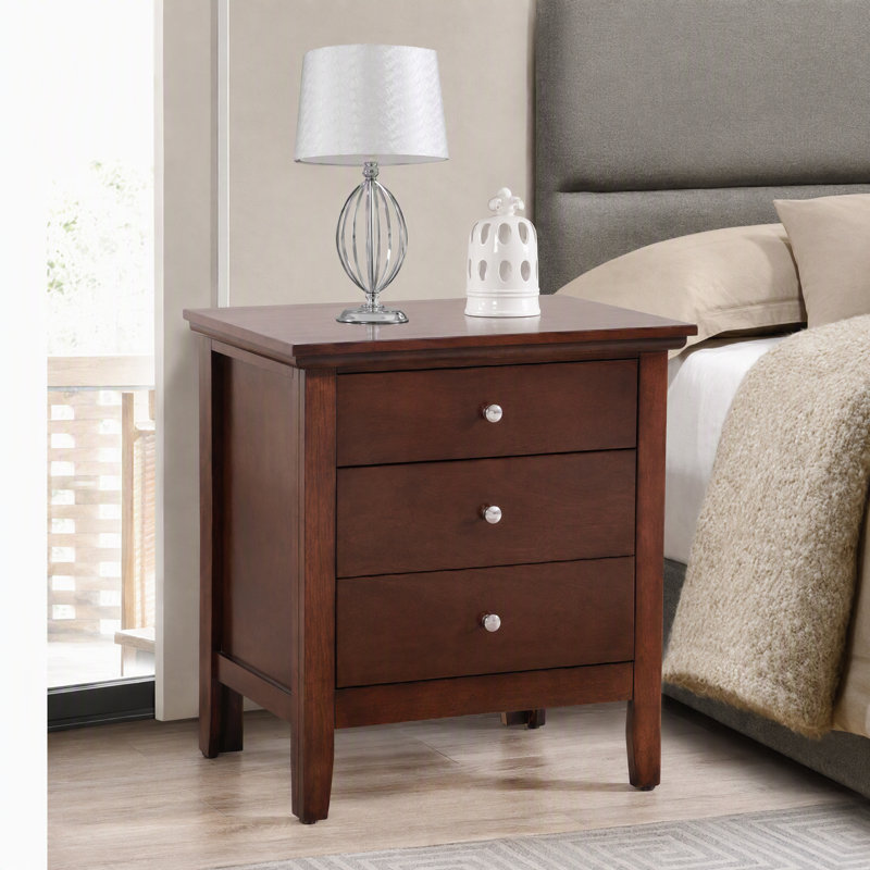 3-Drawer Bedroom Nightstand