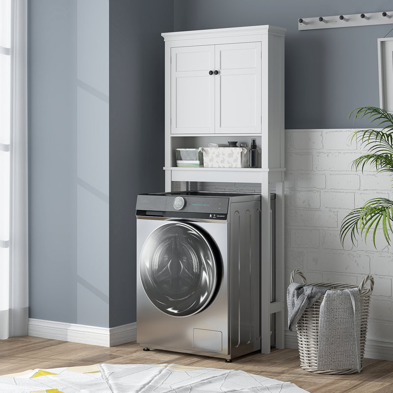 Au-dessus de la toilette, armoire de lavage à 3 niveaux