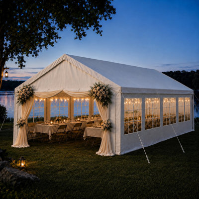 Gazebos spacieux (structure incluse), tentes d'événements modernes à structure en acier