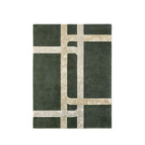 Geometric Area Rug in Green/Gray