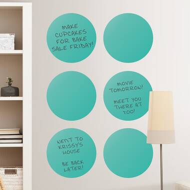 Keristen Dot Whiteboard Wall Decal (Set of 6) Ebern Designs Color: Teal