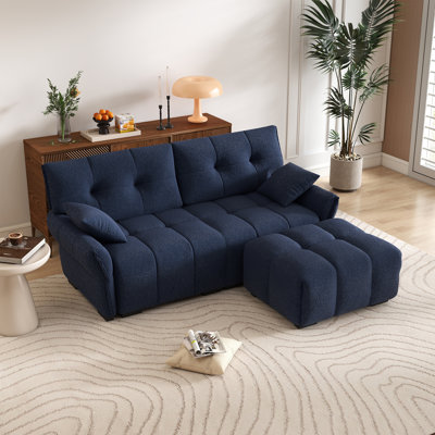 78.9”Loveseats Sofa With Ottoman by Ebern Designs