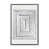 Encadrement ouvert, zinc vieilli