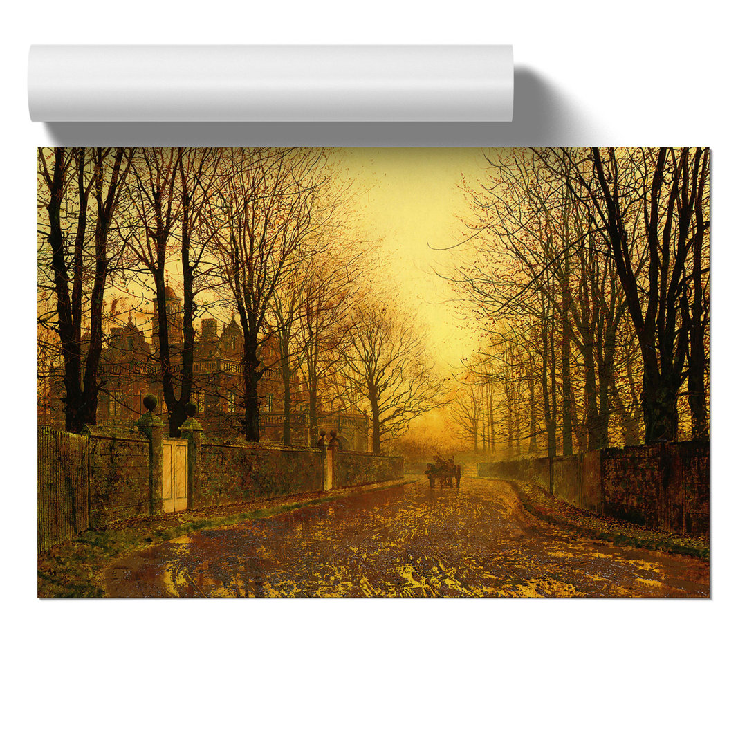 Autumn Evening by John Atkinson Grimshaw - Frameless Print