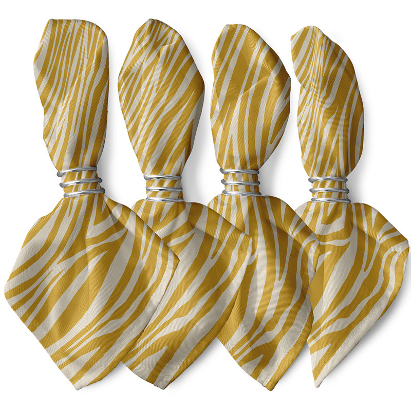 Kusiak Polyester Modern & Contemporary Napkins, Yellow
