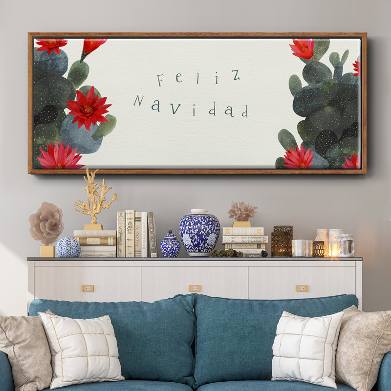 Flowering Christmas Cactus Collection D- Framed Canvas