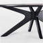 Table basse de bureau, table basse en bois de 47 po avec cadre en bois, table basse ovale pour le salon, la chambre à coucher, plateau de table et cadre noir de 47 po