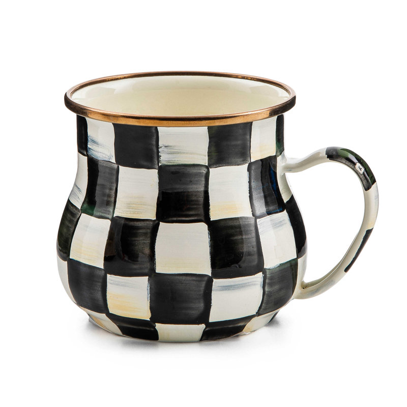 Courtly Check Check Mug, Black/White