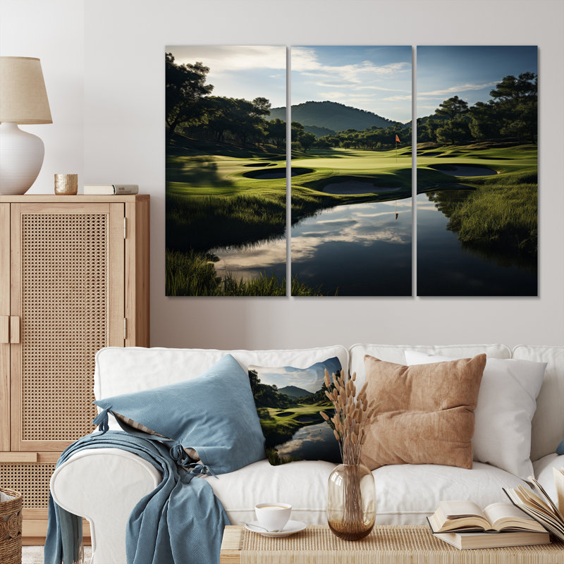 Golf Precision, impression sur toile 3 pièces, H 32 po x l 48 po x P 1 po