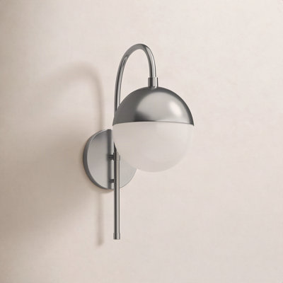 Yvette Single Light Glass Dimmable Armed Sconce