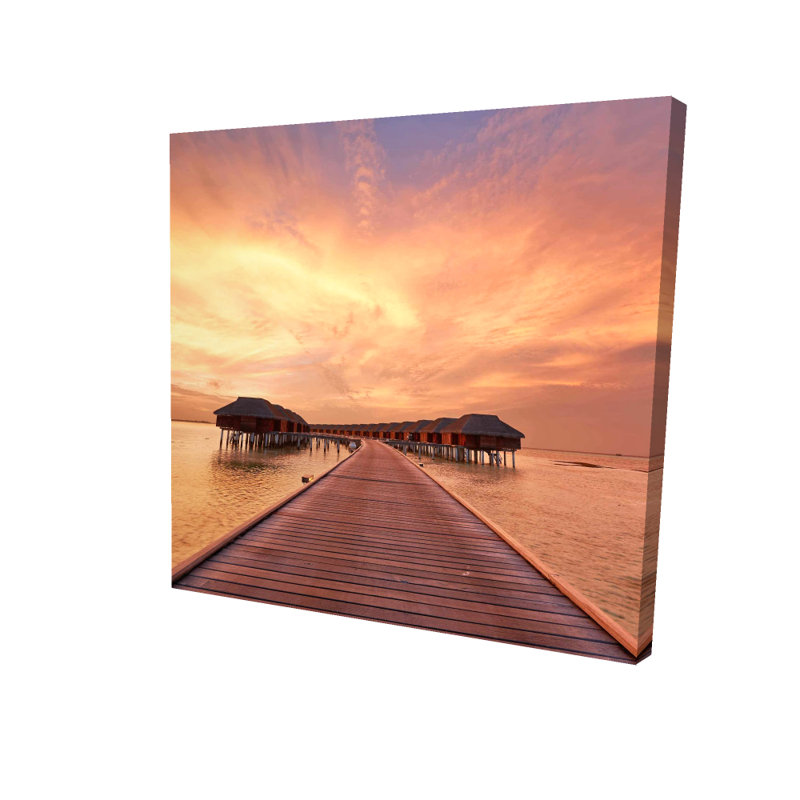 Sea Villas - Bridge Coral Canvas for Home Decor | Stylish Art