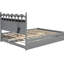 Lit plateforme grand, gris, 2 grands tiroirs, lit gigogne, lit plateforme au design élégant, espace de couchage confortable-1628068323