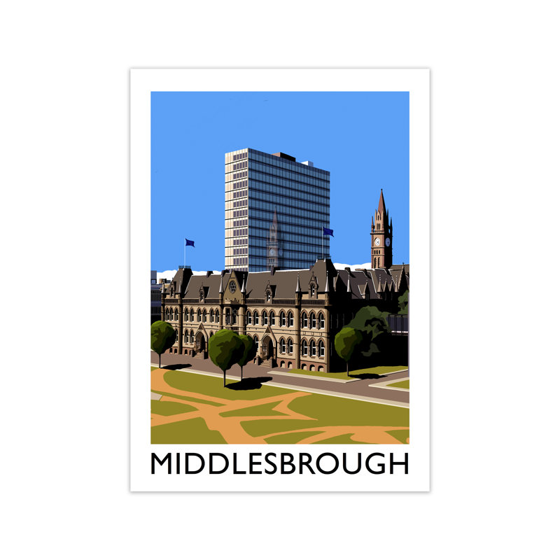Middlesbrough by Richard O'Neill - Print, 42 cm H x 29.7 cm W