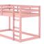 Lit simple mezzanine rose avec structure en bois - 13 lattes pour le bien-être du matelas et l'espace de ventilation maximisant la clôture montée