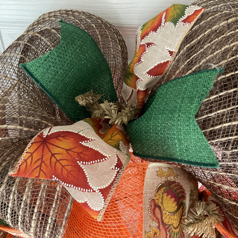 Couronne de dinde de Thanksgiving faite à la main