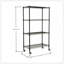 Étagères grillagées robustes à 4 niveaux réglables - supports de rangement en métal résistant à la rouille pour la cuisine, le garage, la salle de bain et le garde-manger (P 35,43 po x l 17,72 po x H 66,54 po)-134643006