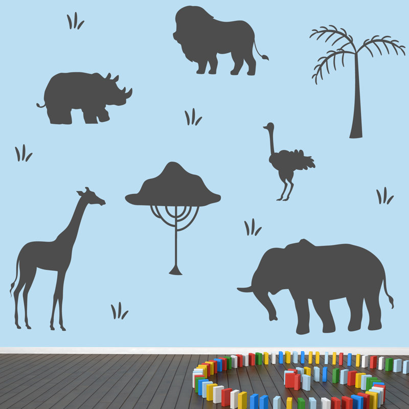Adhésif décoratif safari africain, Gris