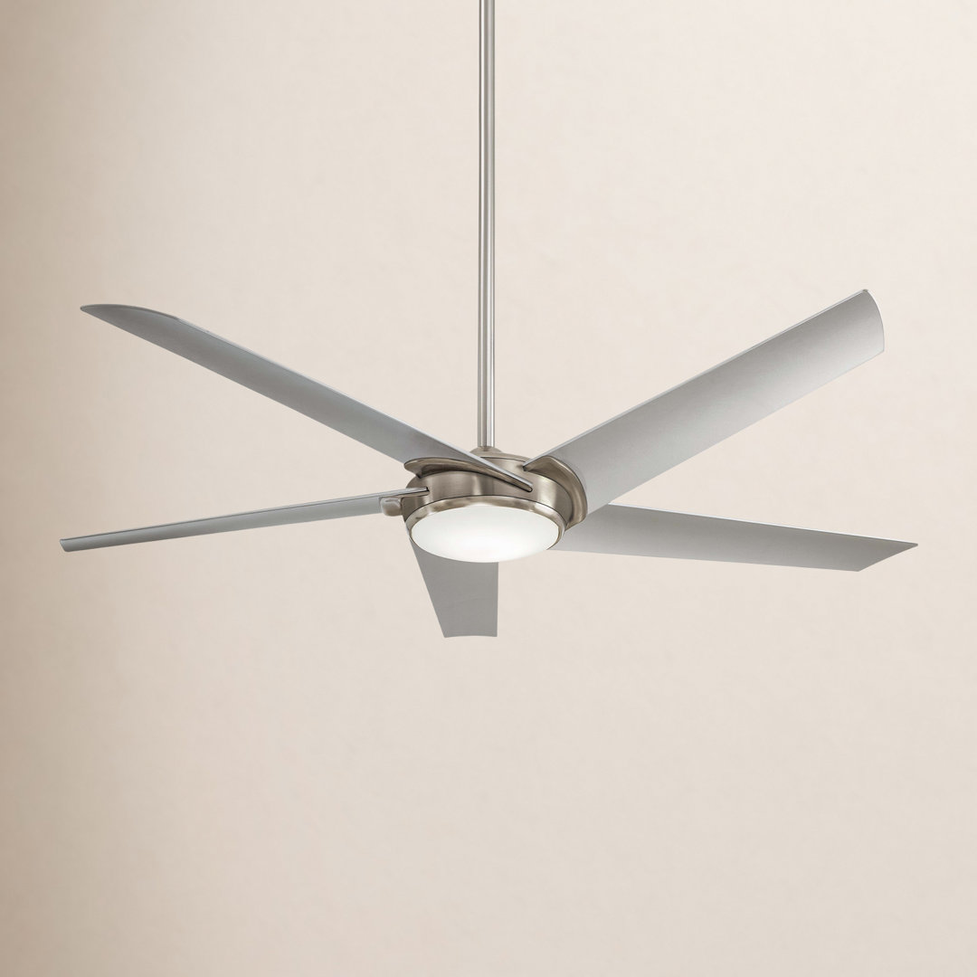 60" Raptor 5 - Blade LED Standard Ceiling Fan with Remote Control and Light Kit Included Minka Aire 