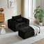 Méridienne moderne en velours côtelé avec repose-pieds amovible 62,5 po Modern-1596040702
