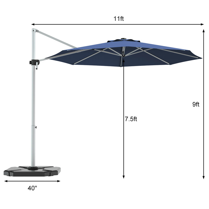 Parasol en porte-à-faux 11 pi Moniqua