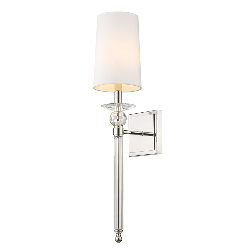 Athlyn 1-Light Dimmable Wallchiere, Polished Nickel