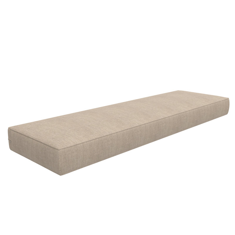 Sunbrella Bench Seat Cushion, Cast Ash