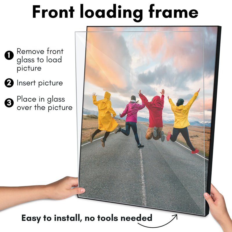 Black Front Loading Wall Picture Frame Set - 16x20 - 2 Pack