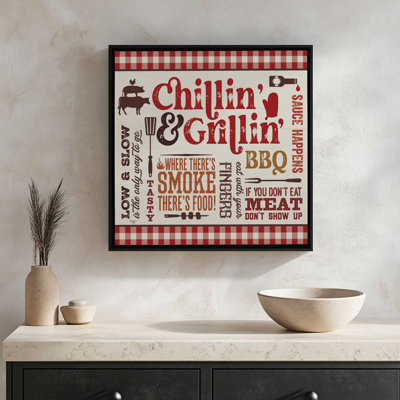 «Grillin 'and Chillin' BBQ» par Mollie B., reproduction d'art