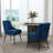 Dinnington Velvet Upholstered Side Chair With Legs-1327015325